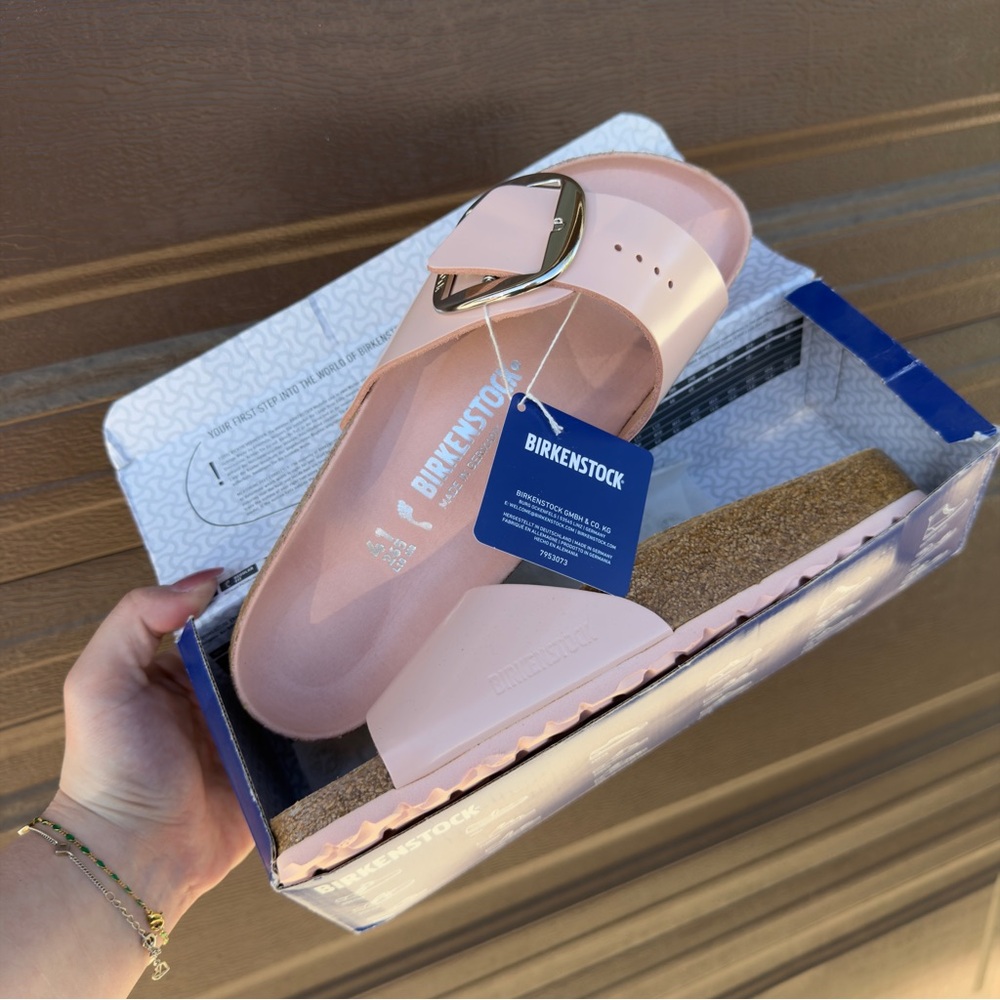 NEW Birkenstock Madrid Big Buckle Pink Sandals